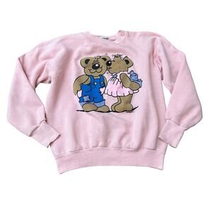 Lingo Sportswear Made in USA Kissing Bears Sweatshirt Size Large Vintage?